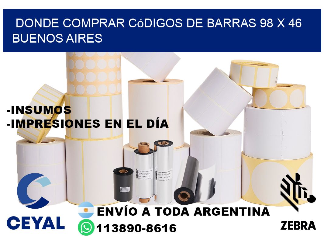Donde Comprar códigos de barras 98 x 46  Buenos Aires