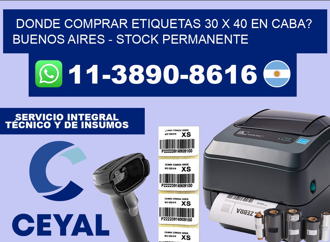 Donde Comprar etiquetas 30 x 40 en CABA? Buenos Aires – Stock permanente