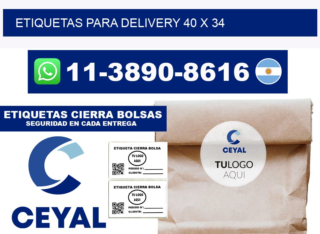 ETIQUETAS PARA DELIVERY 40 x 34