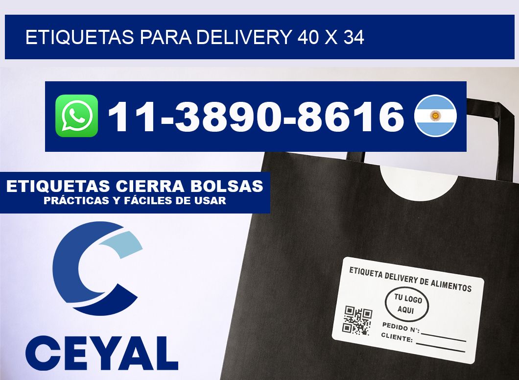ETIQUETAS PARA DELIVERY 40 x 34