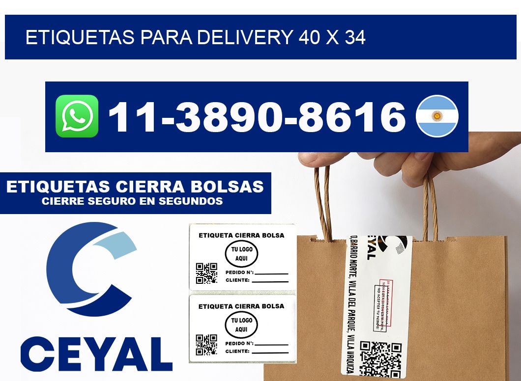ETIQUETAS PARA DELIVERY 40 x 34