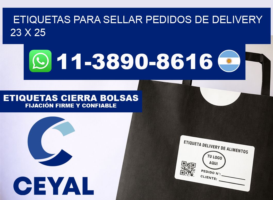 ETIQUETAS PARA SELLAR PEDIDOS DE DELIVERY 23 x 25