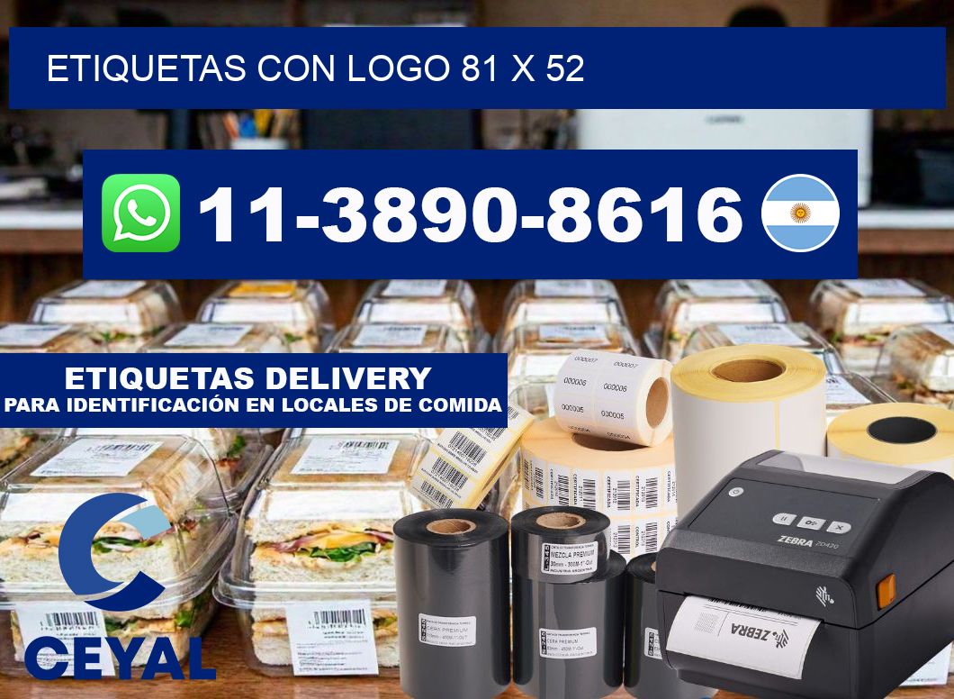 Etiquetas con logo 81 x 52