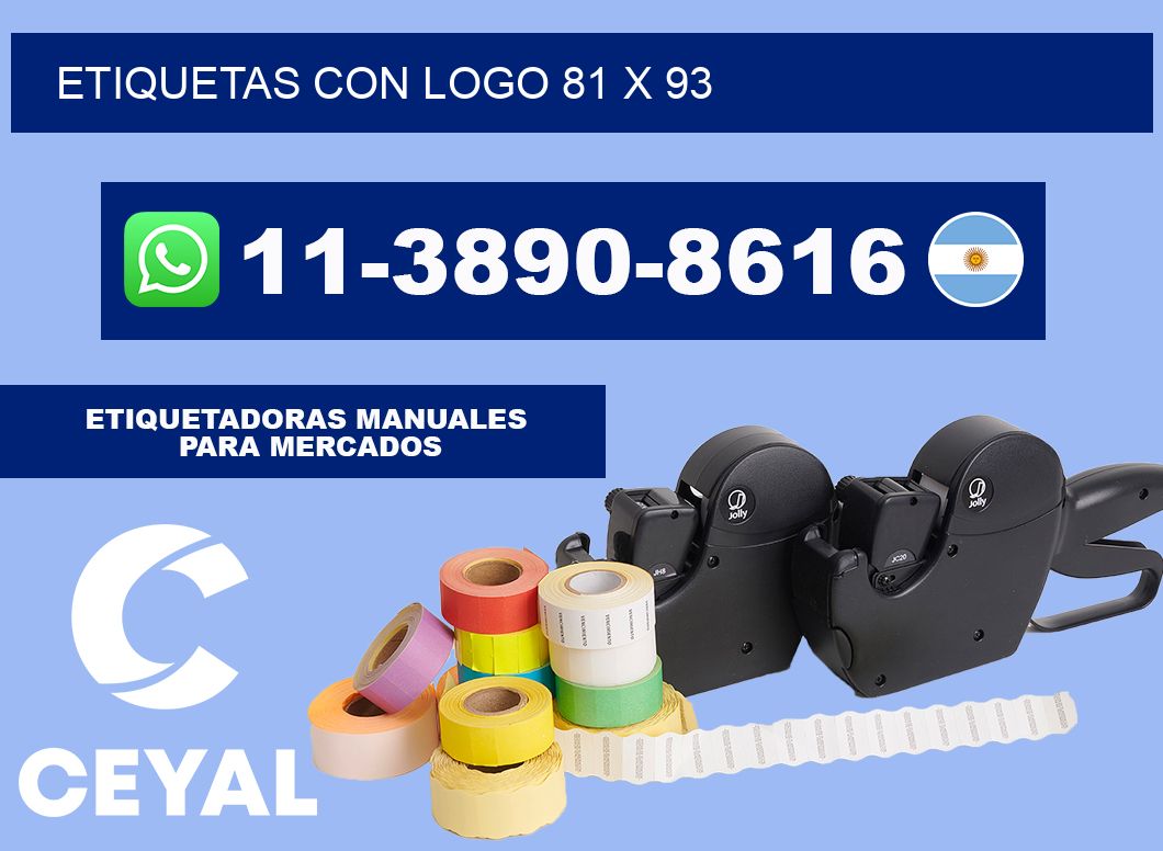 Etiquetas con logo 81 x 93