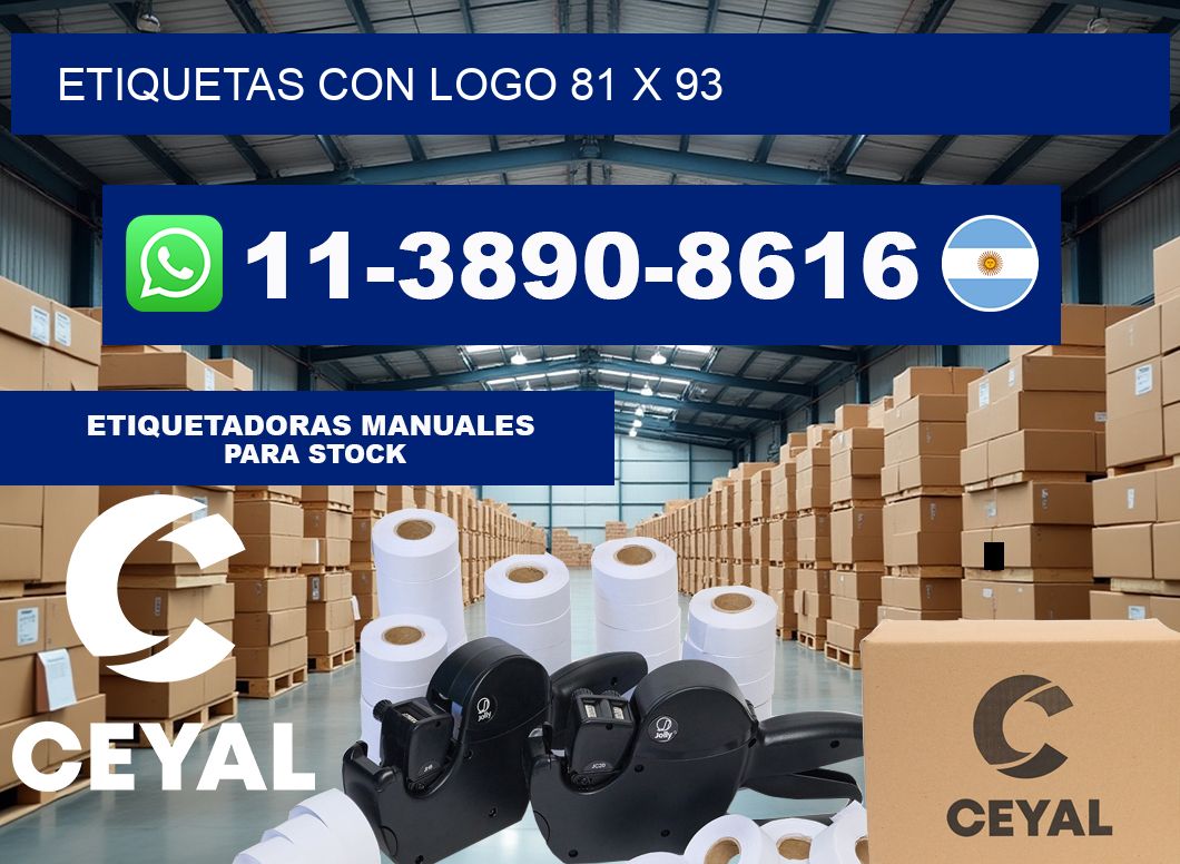 Etiquetas con logo 81 x 93