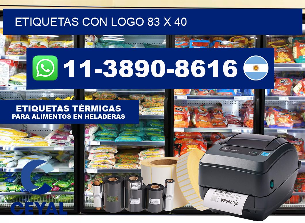 Etiquetas con logo 83 x 40
