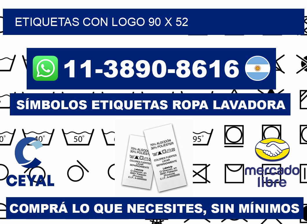 Etiquetas con logo 90 x 52