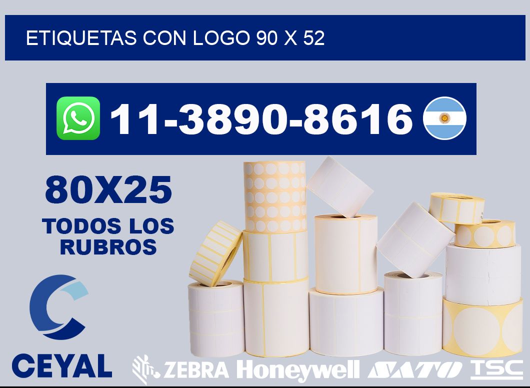 Etiquetas con logo 90 x 52