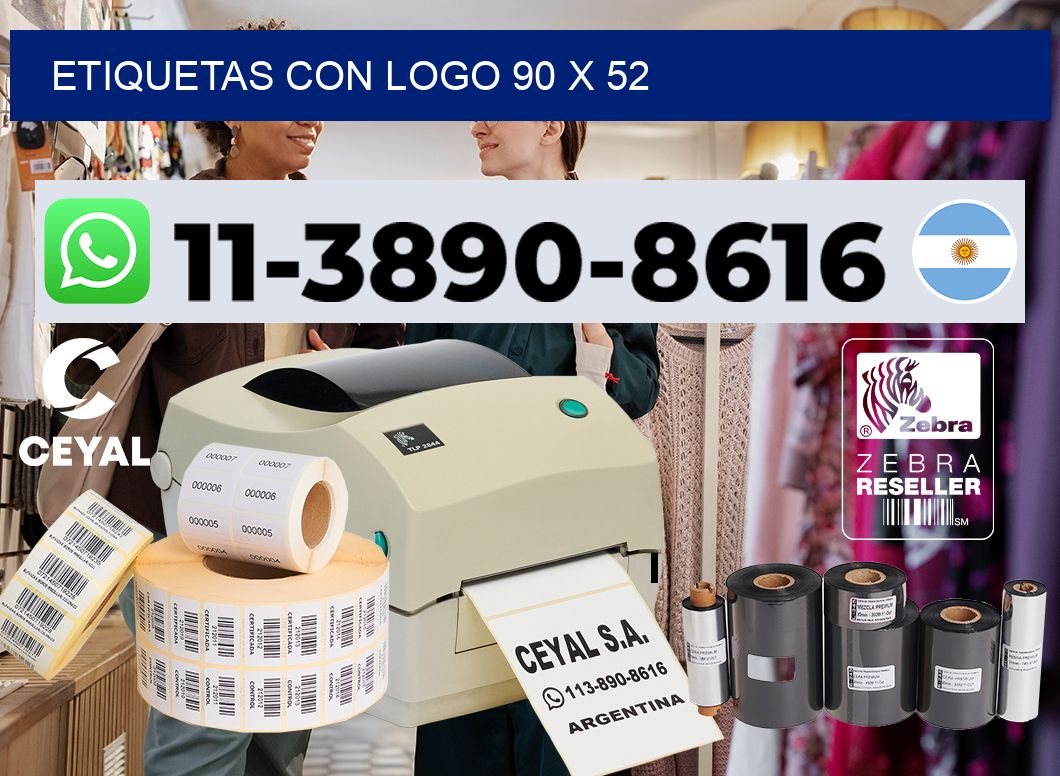 Etiquetas con logo 90 x 52
