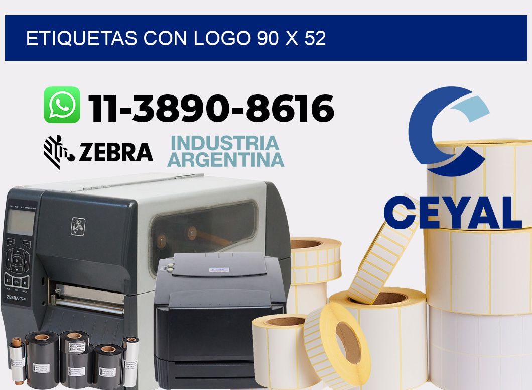 Etiquetas con logo 90 x 52