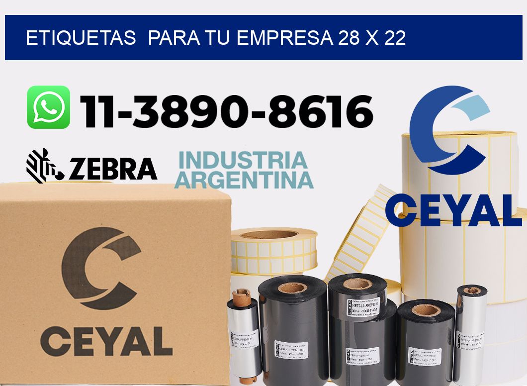 Etiquetas para tu empresa 28 x 22