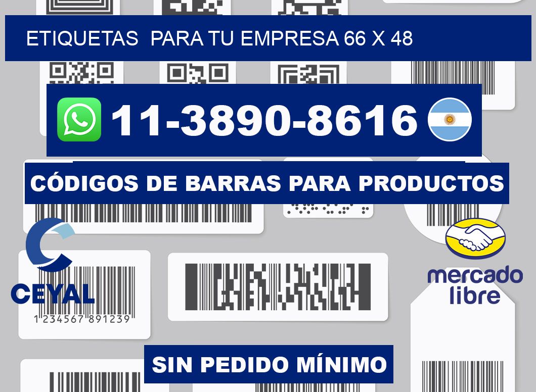 Etiquetas para tu empresa 66 x 48
