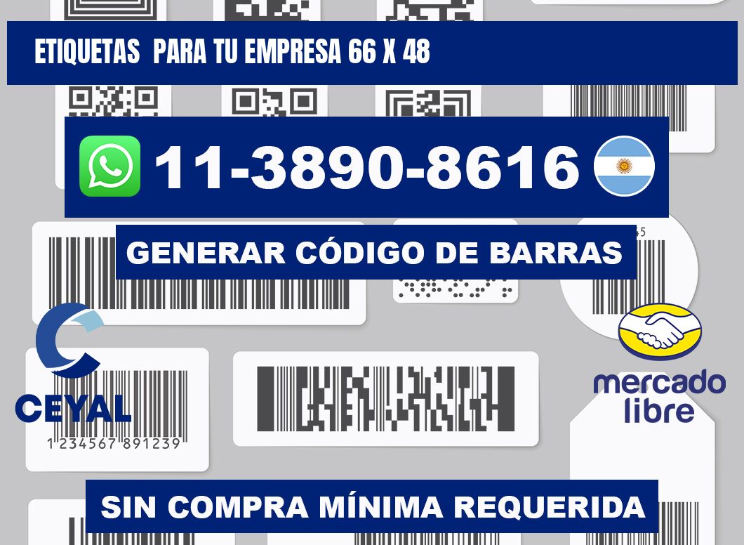 Etiquetas para tu empresa 66 x 48