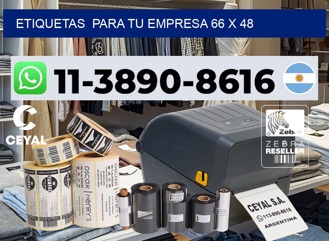 Etiquetas para tu empresa 66 x 48