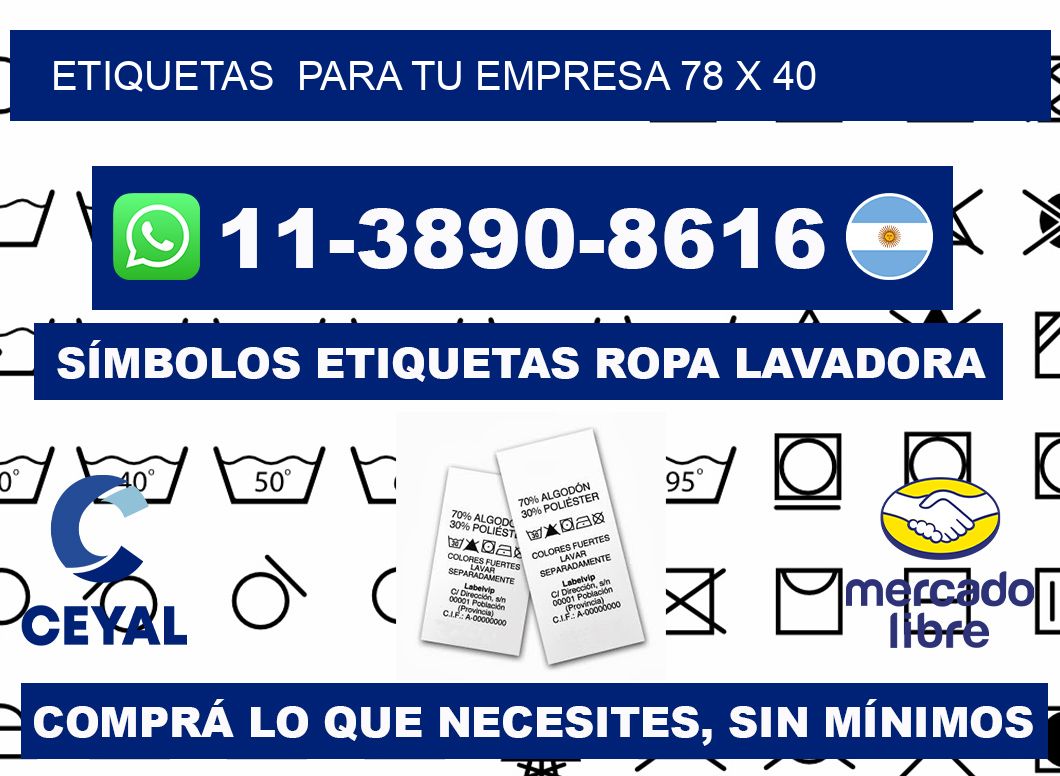 Etiquetas  para tu empresa 78 x 40