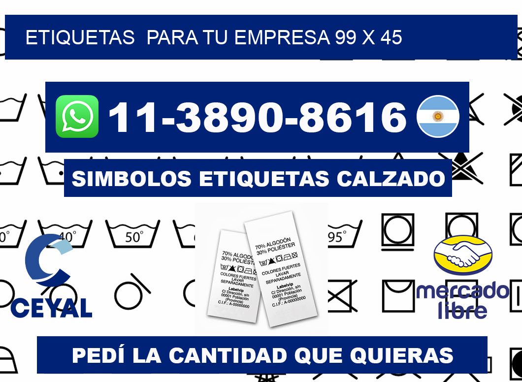 Etiquetas  para tu empresa 99 x 45