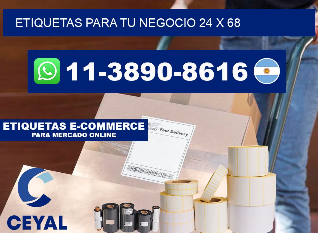 Etiquetas para tu negocio 24 x 68