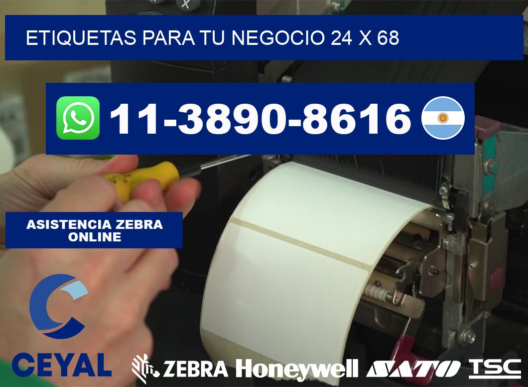 Etiquetas para tu negocio 24 x 68