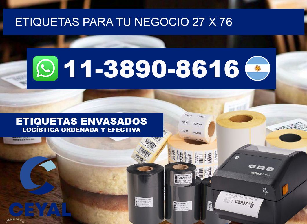Etiquetas para tu negocio 27 x 76