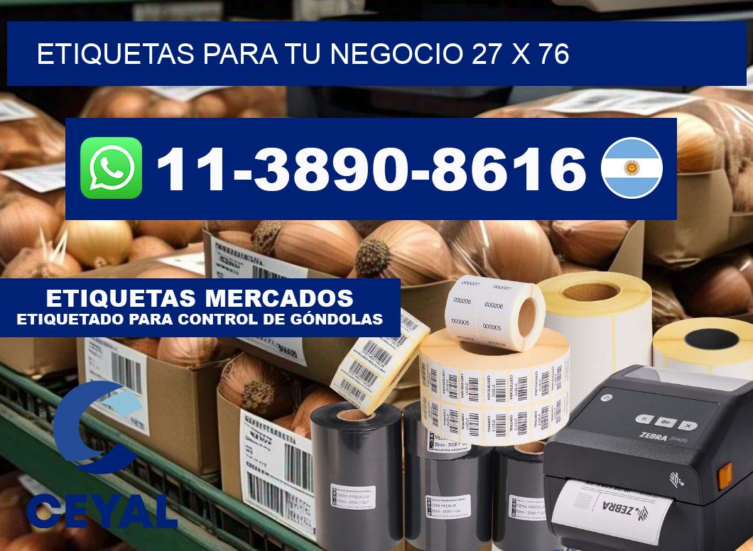 Etiquetas para tu negocio 27 x 76