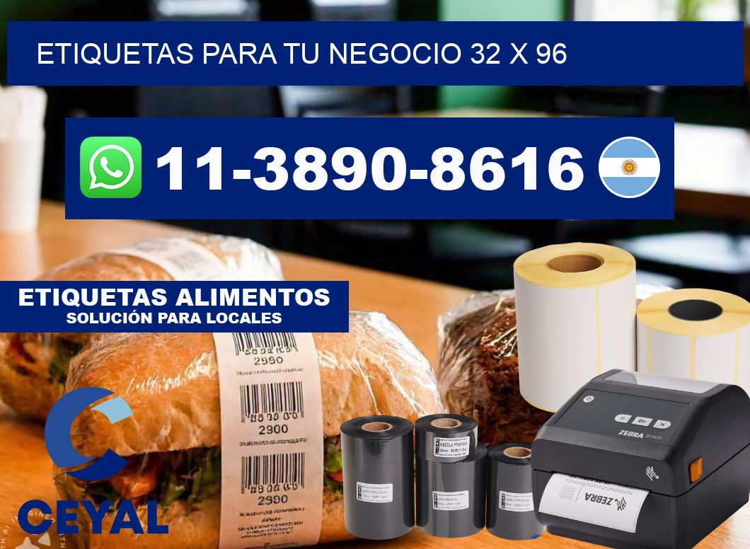 Etiquetas para tu negocio 32 x 96