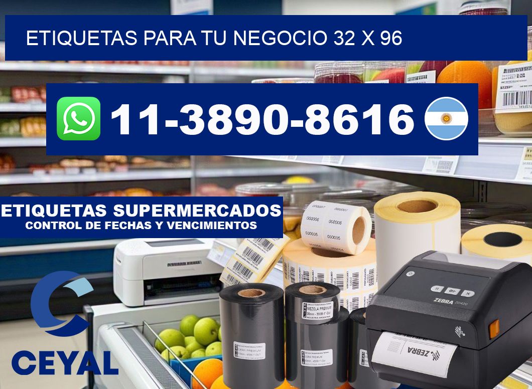 Etiquetas para tu negocio 32 x 96