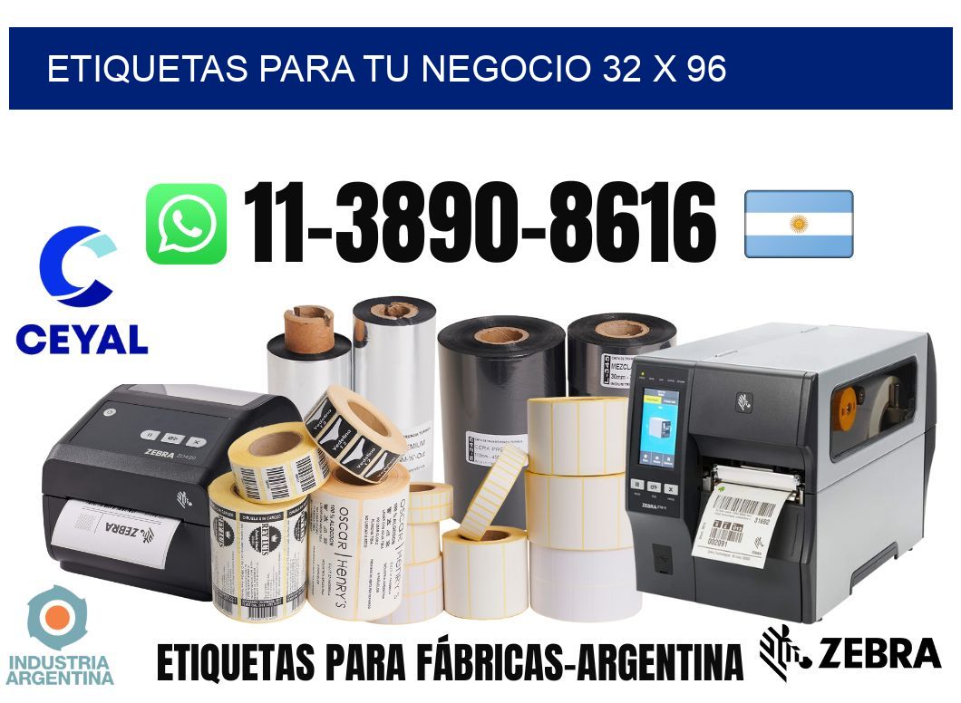 Etiquetas para tu negocio 32 x 96