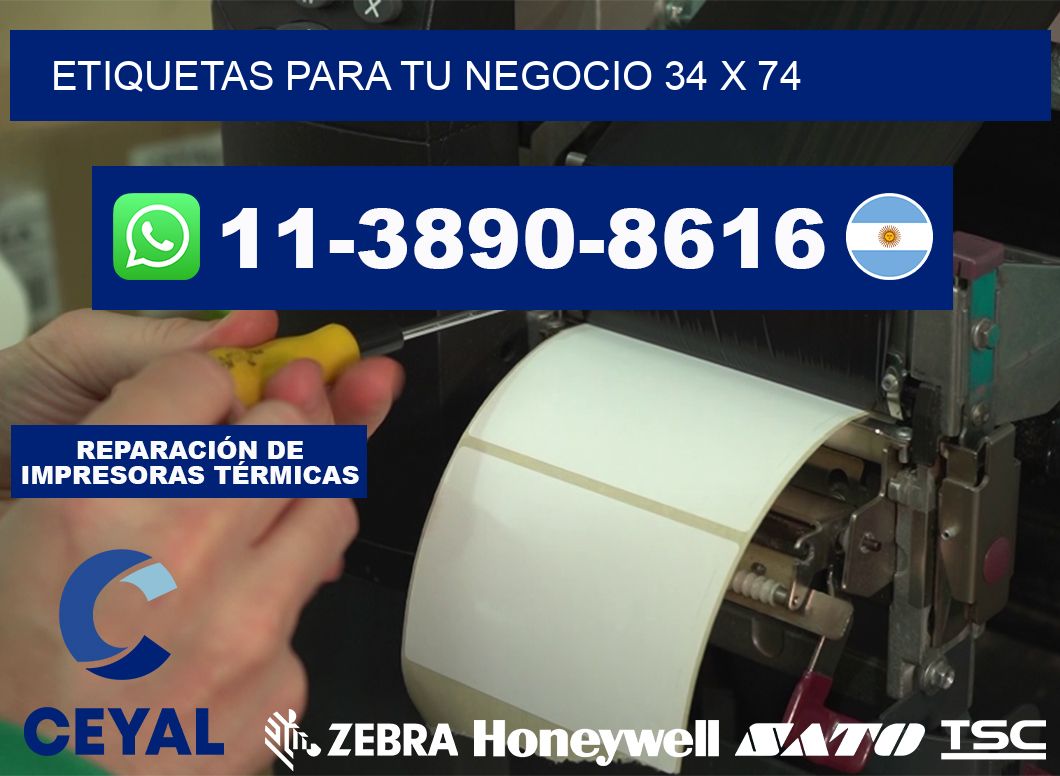 Etiquetas para tu negocio 34 x 74