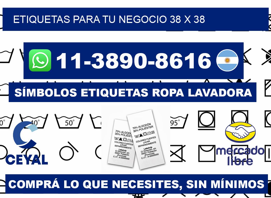 Etiquetas para tu negocio 38 x 38