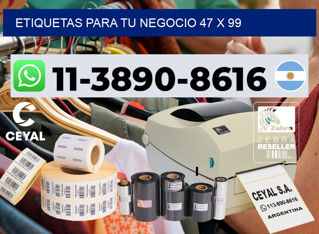 Etiquetas para tu negocio 47 x 99