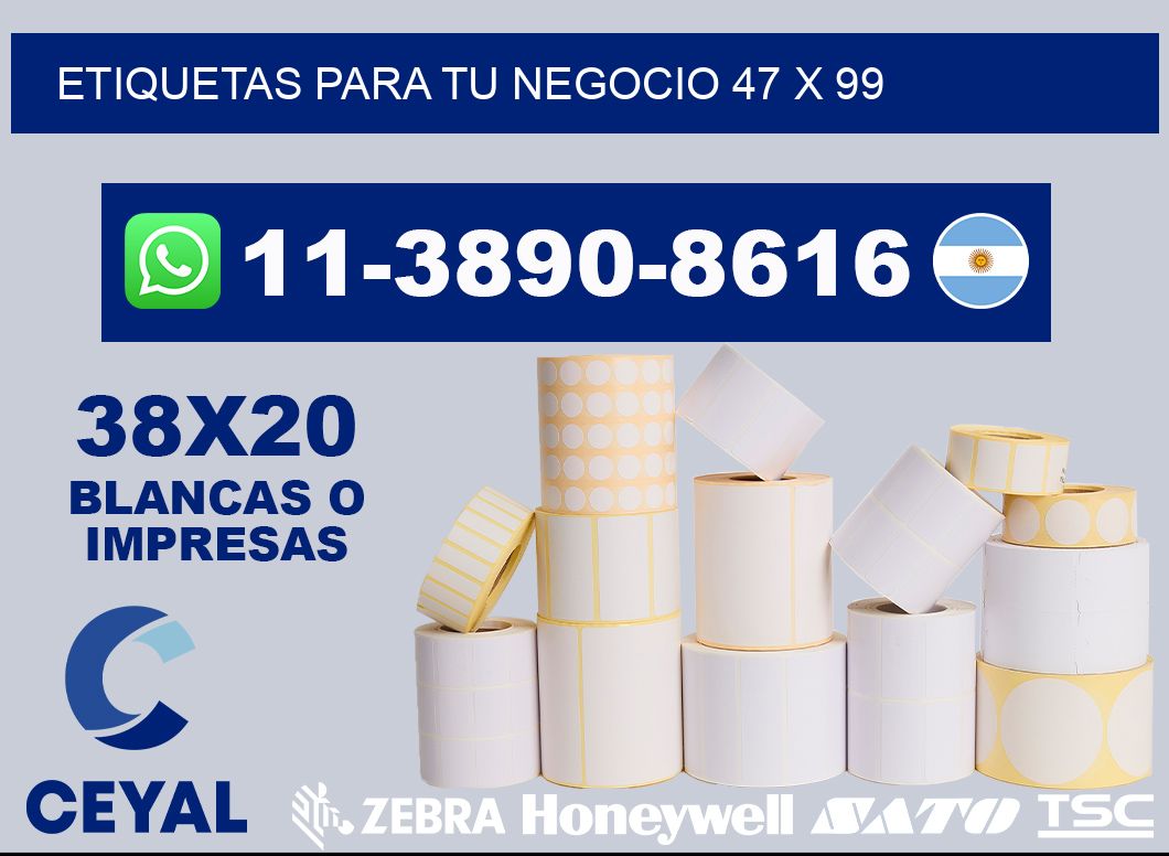 Etiquetas para tu negocio 47 x 99
