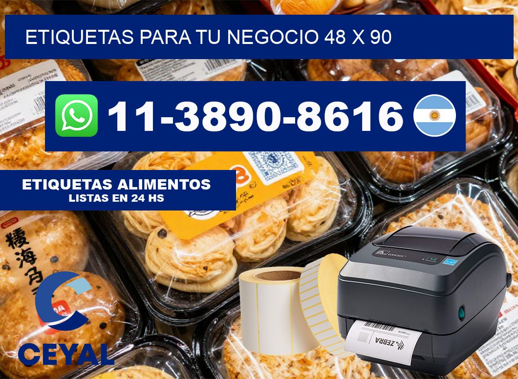 Etiquetas para tu negocio 48 x 90