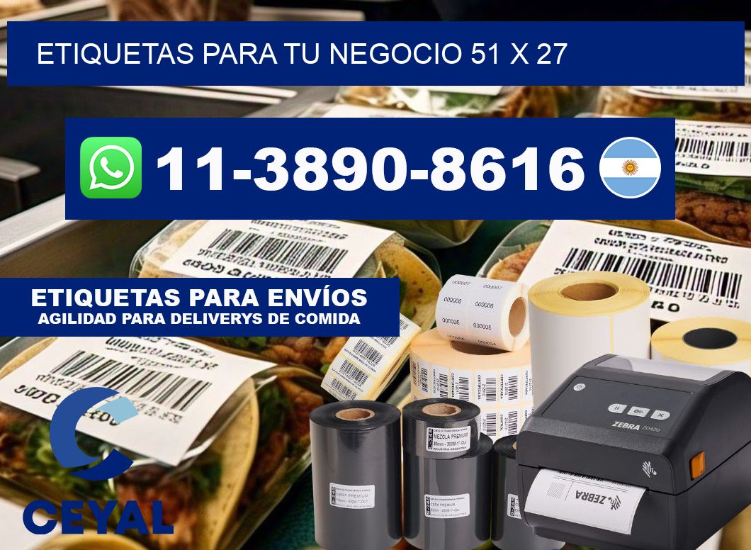 Etiquetas para tu negocio 51 x 27