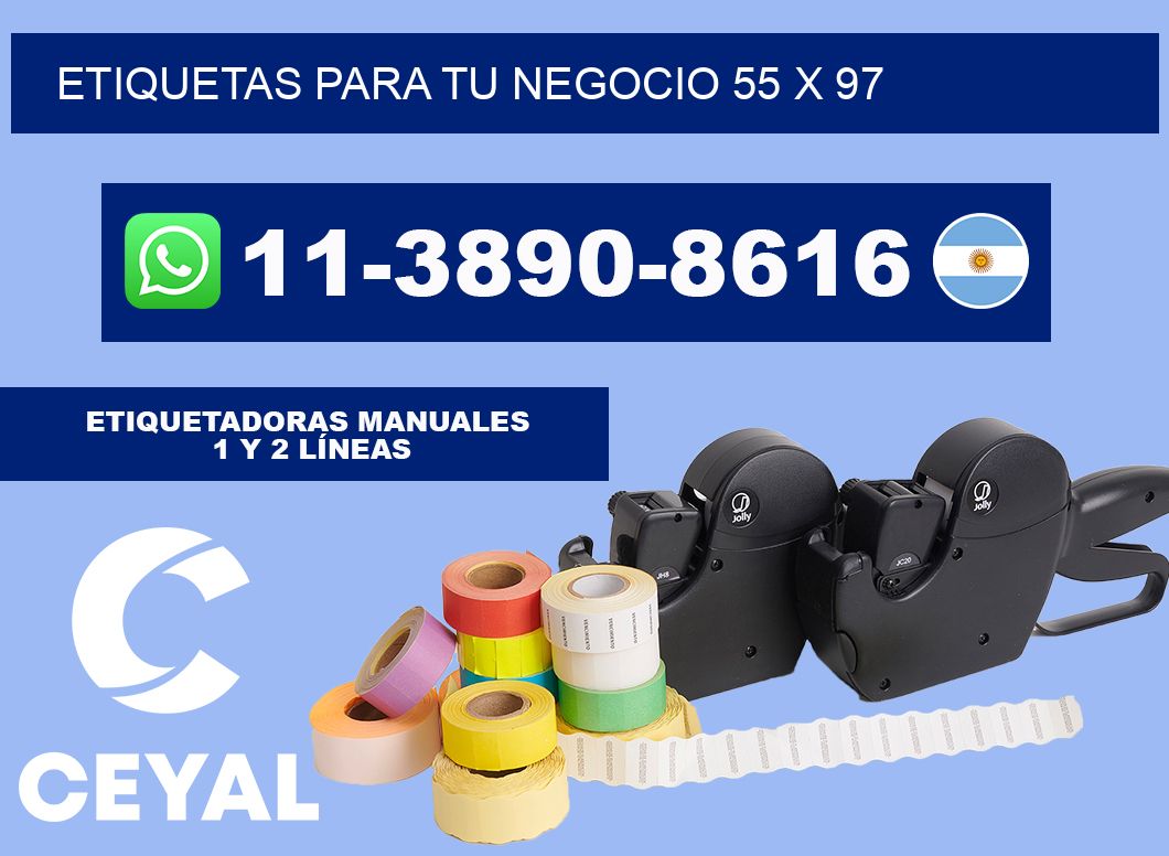 Etiquetas para tu negocio 55 x 97