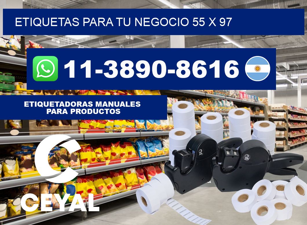 Etiquetas para tu negocio 55 x 97