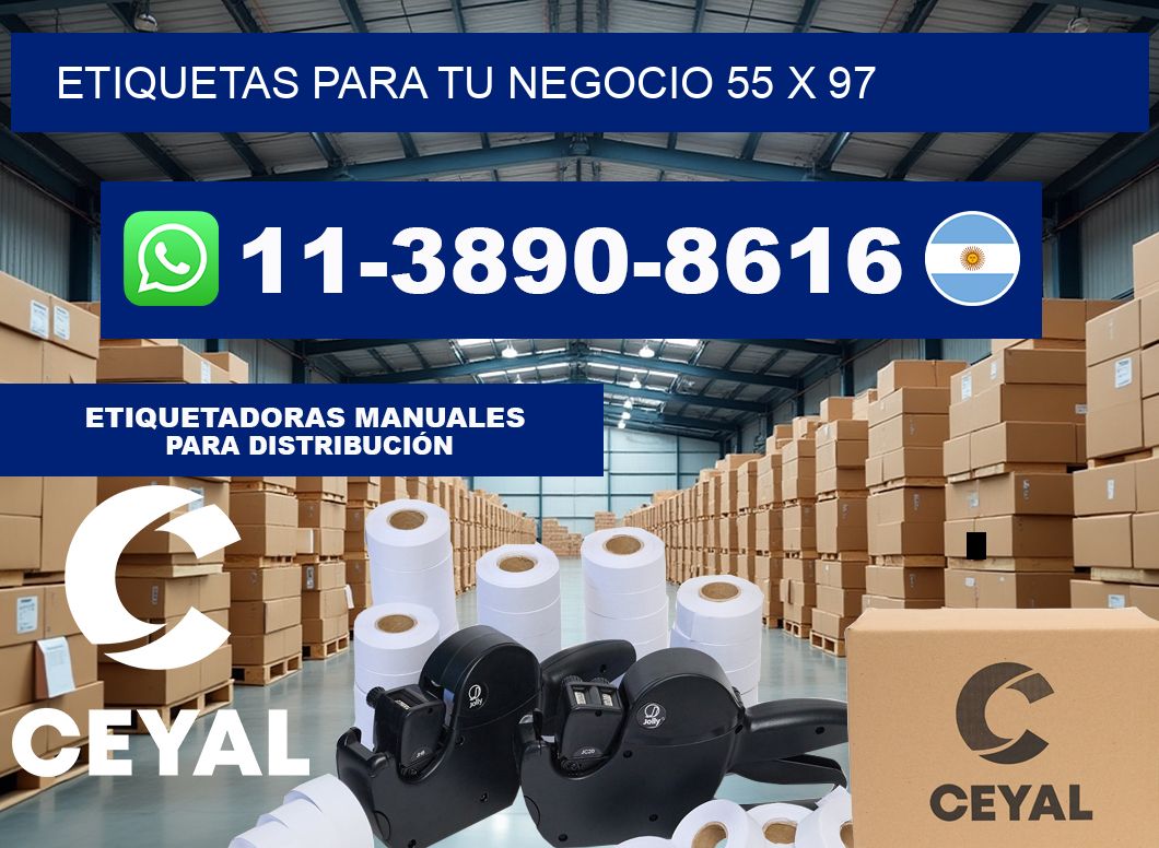 Etiquetas para tu negocio 55 x 97