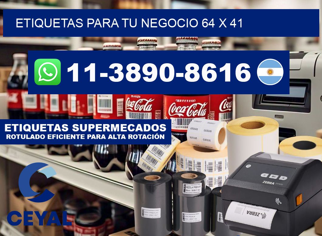 Etiquetas para tu negocio 64 x 41