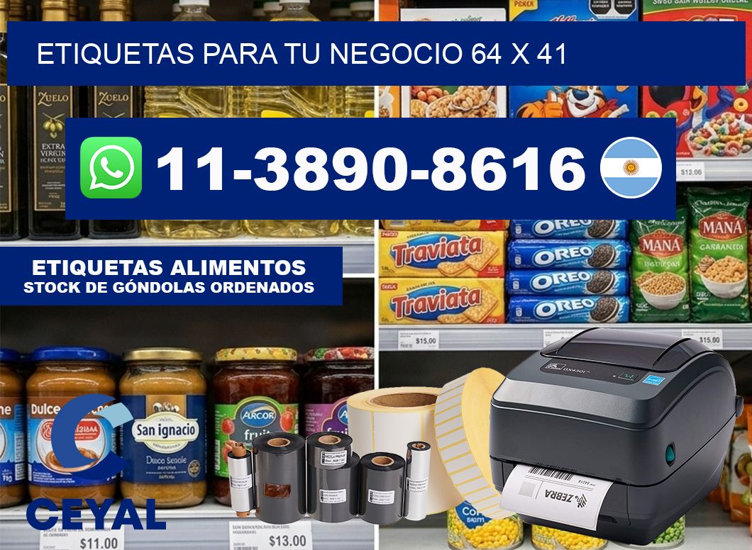 Etiquetas para tu negocio 64 x 41