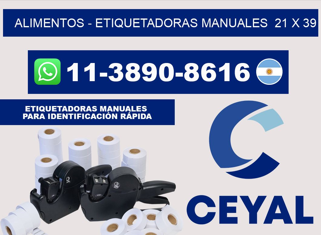 alimentos - Etiquetadoras Manuales 21 x 39