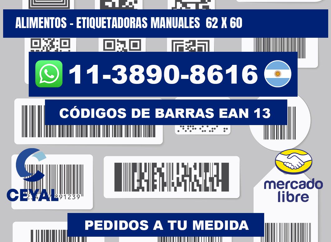 alimentos - Etiquetadoras Manuales  62 x 60
