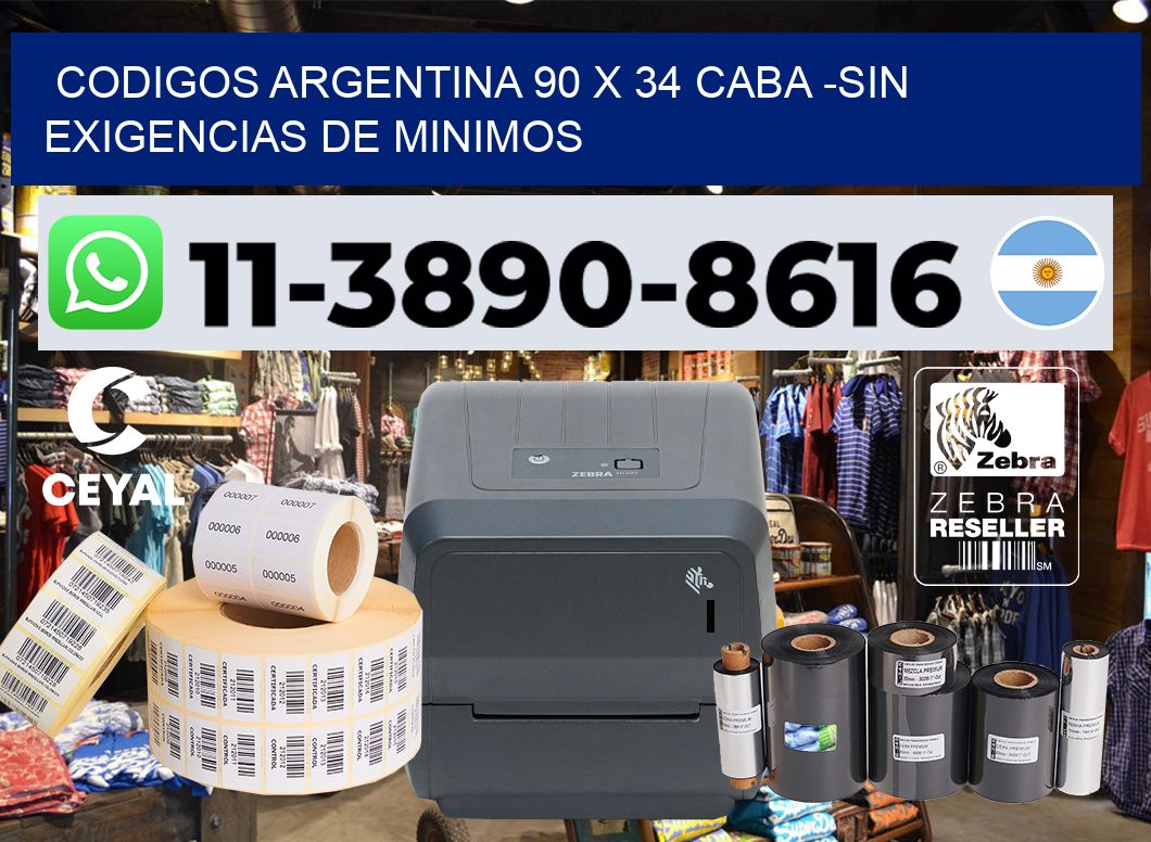 codigos Argentina 90 x 34 CABA -Sin exigencias de minimos