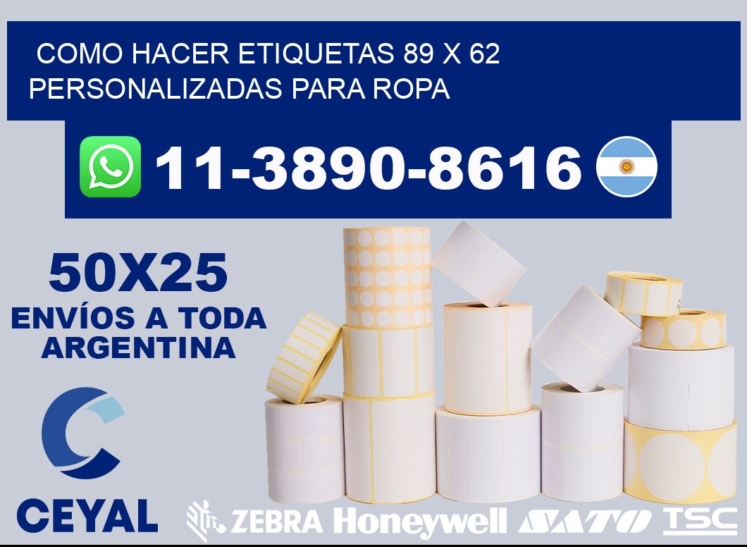 como hacer etiquetas 89 x 62 personalizadas para ropa