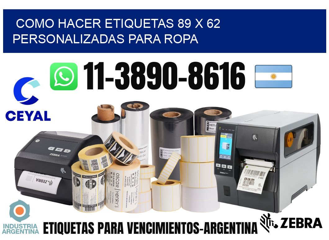 como hacer etiquetas 89 x 62 personalizadas para ropa