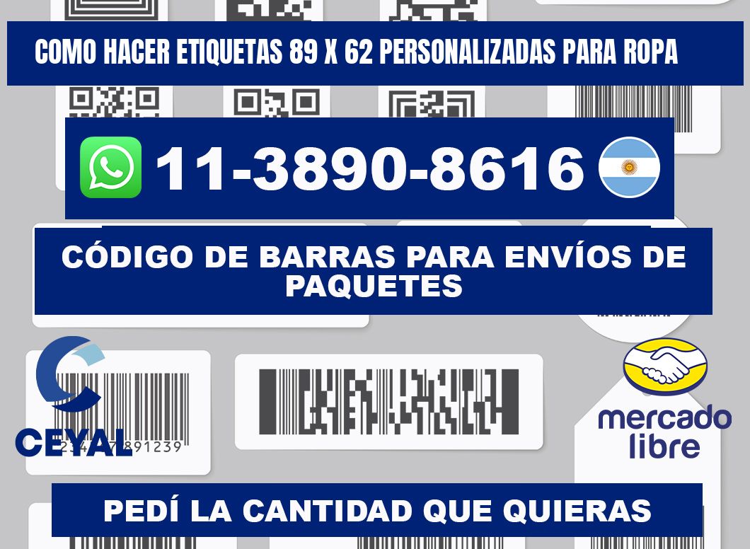 como hacer etiquetas 89 x 62 personalizadas para ropa