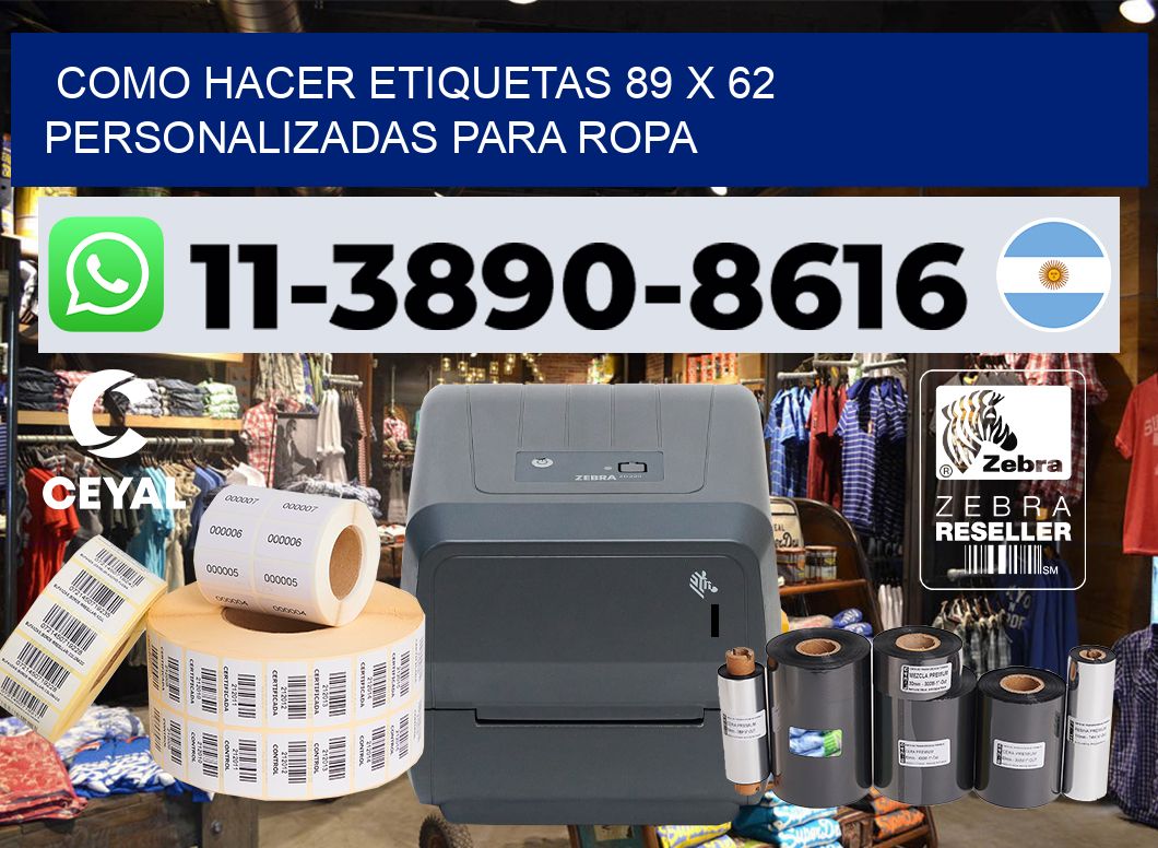 como hacer etiquetas 89 x 62 personalizadas para ropa