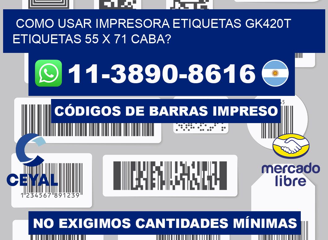 como usar impresora etiquetas gk420t etiquetas 55 x 71 CABA?