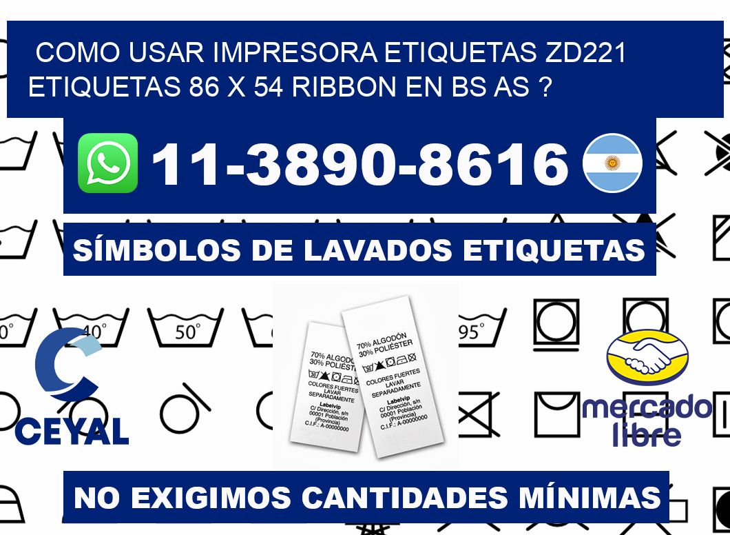 como usar impresora etiquetas zd221 etiquetas 86 x 54 ribbon en BS AS ?