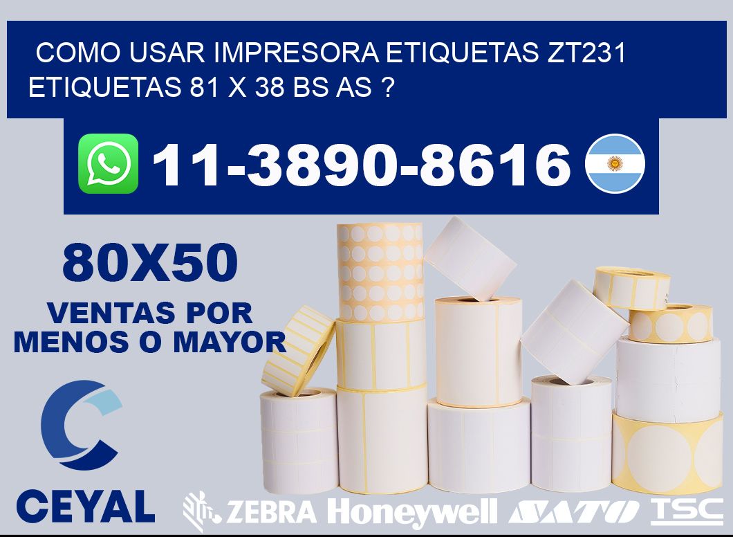 como usar impresora etiquetas zt231 etiquetas 81 x 38 BS AS ?