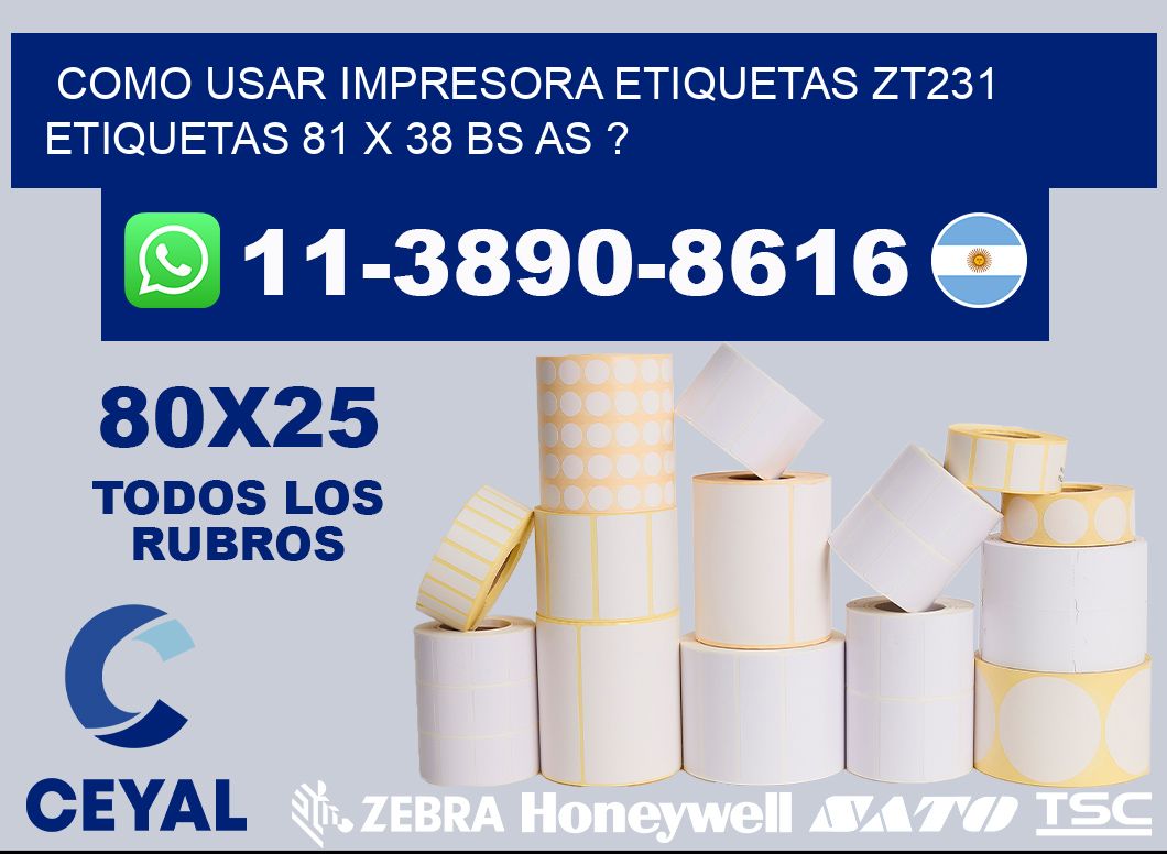 como usar impresora etiquetas zt231 etiquetas 81 x 38 BS AS ?