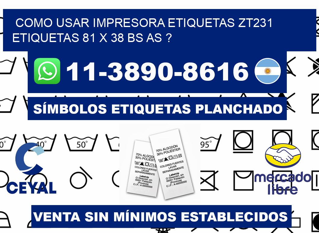 como usar impresora etiquetas zt231 etiquetas 81 x 38 BS AS ?